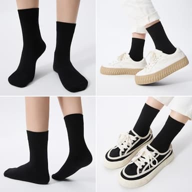 ATBITER Women's Thin Cotton Crew Socks - Soft Above Ankle Bootie Casual Dress Socks 6-Pairs With Gift Box - Image 6