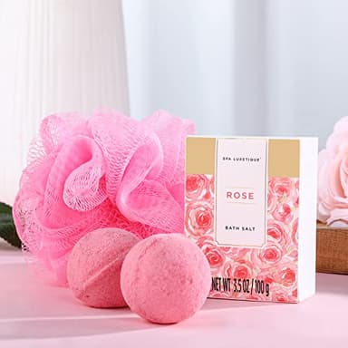 spa luxetique Gift Set For Women, Bath Sets for Women Gift, 8 Pcs Rose Spa Basket Includes Bubble Bath, Shower Gel, Body Lotion, Birthday Spa Gifts, Mother‘s Day Gifts for Mom - Image 6