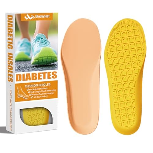 Diabetic Insoles for Men & Women-Soft Therapeutic Insoles,Suitable for Foot Cushioning, Reducing Friction, and All-Day Comfort Best Shoe Inserts for Neuropathy，Comfort Memory Foam Insole-L - Image 1