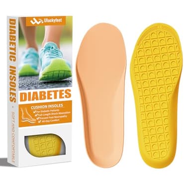 Diabetic Insoles for Men & Women-Soft Therapeutic Insoles,Suitable for Foot Cushioning, Reducing Friction, and All-Day Comfort Best Shoe Inserts for Neuropathy，Comfort Memory Foam Insole-L - Image 1