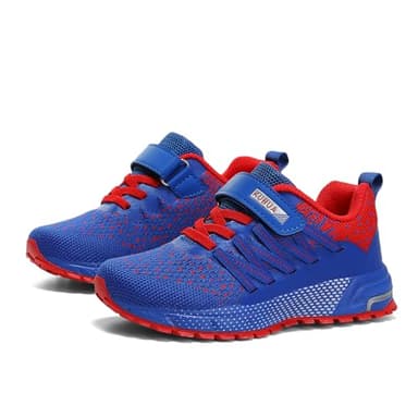 KUBUA Kids Sneakers for Boys Girls Running Tennis Shoes Lightweight Breathable Sport Athletic Blue Red A Size US 10 Toddler - Image 8