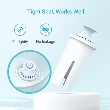 AQUA CREST Alkaline Water Filter, Intended for Brita® Pitchers and Dispensers, Everyday, UltraMax, Metro+, XL and More, NSF Certified, 2 Months, 3 Count, Mineralized Alkaline Water, Increases Water PH - Image 5