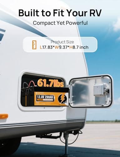 ECO-WORTHY 12V 280Ah 2 Pack LiFePO4 Lithium Battery with Bluetooth, Low Temp Protection, Built-in 200A BMS, 3584Wh Energy. Perfect for Off-Grid, RV, Solar System, Camper, Travel Trailer, Backup System - Image 4