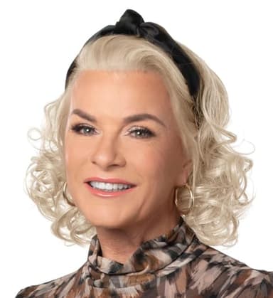 Toni Brattin Headband Fall Wavy 18" Shoulder Length Curly Hair Extension Hairpiece For Fuller Looking Hair, Platinum - Image 4