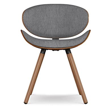 SIMPLIHOME Marana Dining Chairs - Upholstered Bentwood Back and Linen-Style Fabric Kitchen Chair in Grey, Mid-Century Modern Ergonomic Dining Room Seating with Contoured Seat and Beech Wood Legs - Image 4