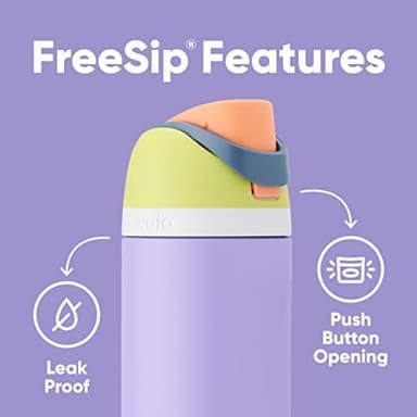 Owala FreeSip Insulated Stainless Steel Water Bottle with Straw, BPA-Free Sports Water Bottle, Great for Travel, 24 Oz, Shy Marshmallow - Image 5