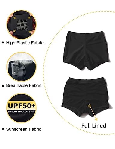 Tournesol Women's Swim Shorts Tummy Control Bathing Suit Bottoms High Waist Swimsuit Boy Shorts Swimming Bottoms - Image 5