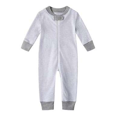 Owlivia Organic Cotton Baby Boy Girl Zip up Sleep N Play, Footless, Long Sleeve(12-18 Months, Green Cheetah & Stripes) - Image 3