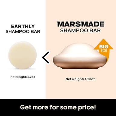 Marsmade Castor Oil Shampoo Bar Hydrating & Moisturizing Natural Hair Soap for Bathing, Hair Growth & Scalp Nourishment, Solid Shampoo for All Hair Types (120g, 4.23 oz) - Image 8