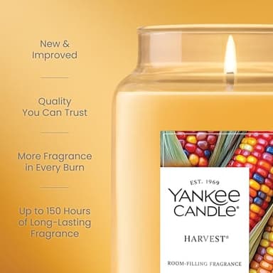 Yankee Candle Harvest, Fall Scented Candle, 22oz Large Jar with up to 150 Hour Burn Time - Image 3