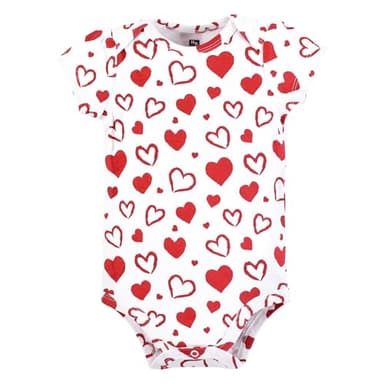 Hudson Baby Infant Girl Cotton Bodysuits, Valentine Hearts, 12-18 Months - Image 4