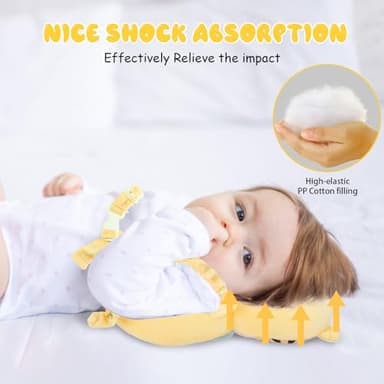 Baby Head Protection Backpack - Soft & Comfortable, Cute Cartoon Design, Cute-Tiger - Image 5