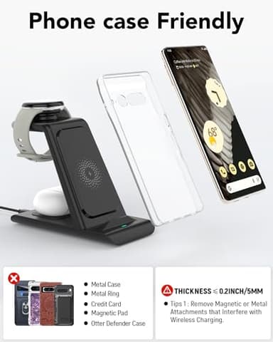 Upgraded 3 in 1 Wireless Charger for Google Pixel Watch 3/2, for Pixel 10/10 Pro/10 Pro XL/9 Pro/9/Fold/8,Pixel Buds Pro 2/Pro,Wireless Charging Station for Multiple Devices (Not for Pixel Watch 4/1) - Image 8