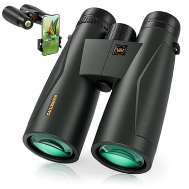 12 * 52 HD Binoculars for Adults High Powered,Binoculars for Bird Watching with Upgraded Phone Adapter,BaK4 Prisms,22mm Large Eyepiece,Clear Low Light Vision,Travel,Cruise,Binocular for Hunting - Image 1