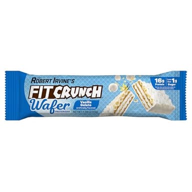 FITCRUNCH Wafer Protein Bars, 16g of Protein & 1g of Sugar (9 Bars, Vanilla Gelato) - Image 3