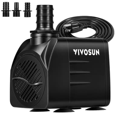 VIVOSUN 660GPH Submersible Water Pump, 2500L/H 35W aquarium pump, Ultra Quiet Fountain Pump with 8.2ft/2.5m High Lift for Fish Tank, Pond, Aquarium, Statuary, Hydroponics - Image 1