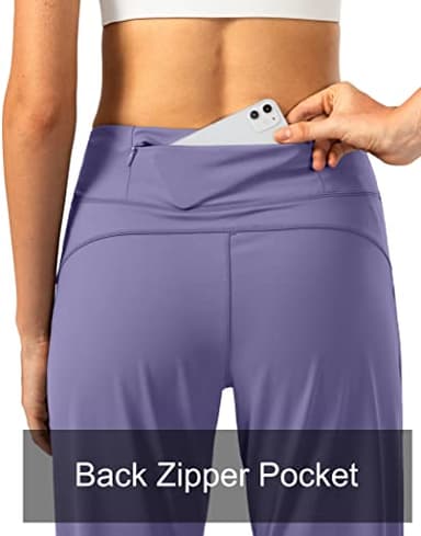 Soothfeel Women's Joggers with Zipper Pockets High Waisted Athletic Workout Yoga Pants Joggers for Women Dusty Purple - Image 3