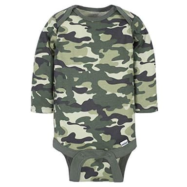 Gerber Baby Boys' 6-Pack Long-Sleeve Onesies Bodysuit, Tiger Green, 3-6 Months - Image 3