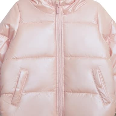 Carter's Baby Girls' Winter Coat Puffer Jacket with Sherpa Lined Hood, Iridescent Pink, 12 Months - Image 4