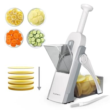 SupMaKin Safe Mandoline Slicer for Kitchen, Potato Slicer for Chips, Vegetable & Food Cutter,Thickness Adjustable 0.1-8 mm, Kitchen Faster Slice Artifact (Only Slicer) - Image 1