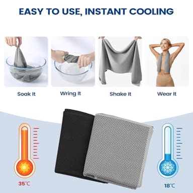 Clothirily Cooling Towels (40"x12"), Breathable Gym Towels for Neck and Face, Men & Women Workout Towel for Hot Weather, Sweat Towel for Gym Yoga, Camping, Fitness, Running, Traveling, 4 Pack - Image 6