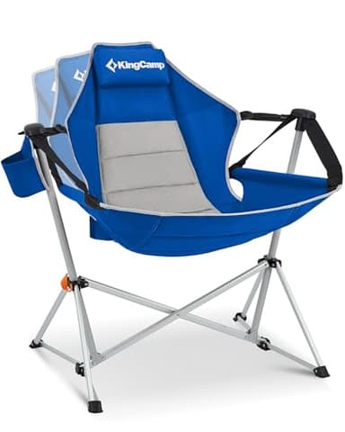 KingCamp Hammock Camping Chair, Swinging Portable Folding Camp Chairs for Adults Max 440lbs Heavy Duty Foldable Oversized Rocker with Aluminum Alloy Frame Cup Holder for Outdoor Beach Patio Sport - Image 1