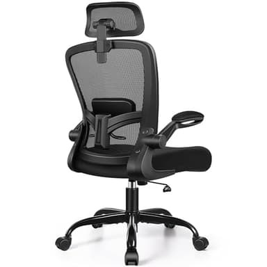 FelixKing Office Chair, Desk Chair with Adjustable Lumbar Support, Ergonomic Computer Chair with High Back and Armrest, Adjustable Height Gaming Chair Home Office Swivel Chair(Black) - Image 1
