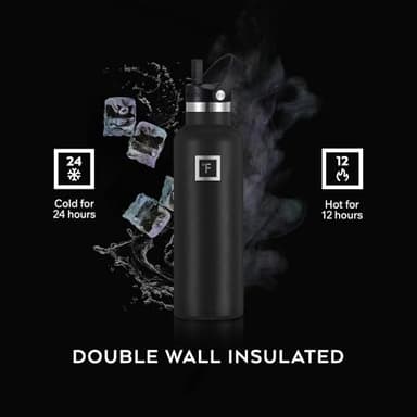 IRON °FLASK Camping & Hiking Hydration Canteens - 3 Lids (Narrow Straw Lid) Leak Proof Vacuum Insulated Stainless Steel - Hot & Cold Double Walled Sports Water Bottle - Burgundy, 20 Oz - Image 4
