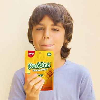 Amos Peelerz Mango Gummy Candy, Peelable Mango Gummy Candy, Resealable 2.19oz Bag (Pack of 8) - Image 9
