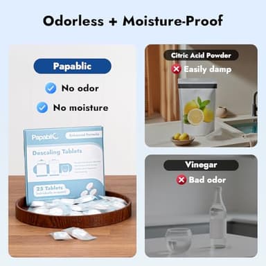Papablic Descaling Tablets, 25 Count – Compatible with Baby Brezza, Momcozy, Papablic Bottle Washer, Warmer, Sterilizer & Formula Maker – Removes Milk & Limescale for Better Performance - Image 8