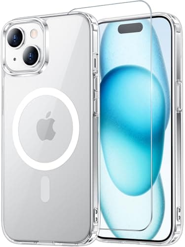 Temdan for iPhone 15 Plus Case:for iPhone 14 Plus Case Clear, [Compatible with Magsafe][Anti-Yellowing][Military-Grade Protection] Shockproof Slim Phone Case Cover, Clear - Image 1