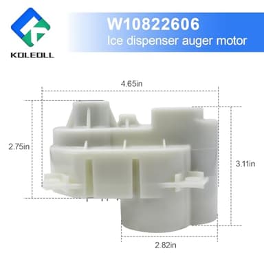 W10822606 Ice Dispenser Auger Motor Compatible with Whirlpool Refrigerator, 120 Volt 60HZ, Replace W10215646 W10271506 W11185741 W11298175 W11391787 - Image 2
