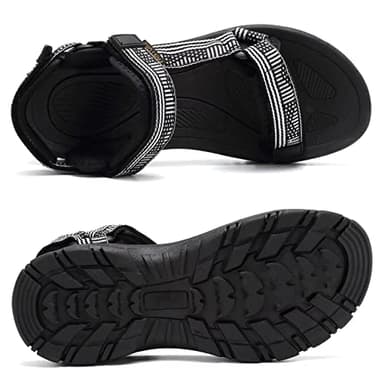 EQUICK Comfortable Walking Sandals for Women Open Toe Strap Sport Sandal Anti-skidding Outdoor Water Sandals Athletic Sandals for Spot/Beach/Poolside/Cruise/Travel/Wedding-U222SLX027-White-42 - Image 5