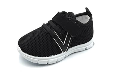 Bless Children Toddler Sneakers – Wide Toe Box Barefoot Shoes for Boys & Girls, Breathable Mesh, Lightweight Non-Slip Walking & Running Shoes,Black1210.Size 8 - Image 5