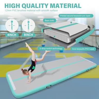 Air Mat Tumble Track Gymnastics Tumbling Mat Inflatable Floor Mats With Electric Air Pump - Image 3