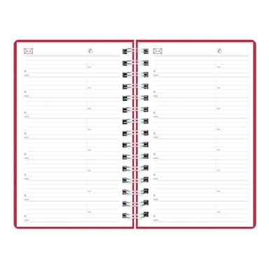 Brownline® 2025 DuraFlex Daily/Monthly Planner, Appointment Book, 12 Months, January to December, Twin-Wire Binding, 8" x 5", Raspberry (CB634V.RAS-25) - Image 4