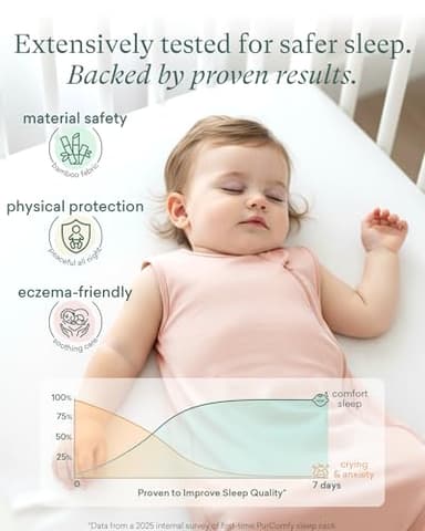 PurComfy Supersoft Sleep Sack 0.5 TOG, Premium Bamboo Viscose Baby Sleeping Bag, Lightweight Sleep Sack 15-24 Months (Blush) - Image 5