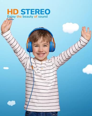 awatrue Kids Headphones Wired Toddler Headphones with Microphone, Over-Ear Headphones, 85/94dB Volume-Limiting, 3.5mm Jack, Foldable On-Ear Design - Safe & Comfortable for Learning & Entertainment - Image 6