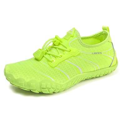 UBFEN Water Shoes for Kids Boys Girls Aqua Socks Barefoot Beach Sports Swim Pool Quick Dry Lightweight Toddler Little Big Kid G Light Green 2 Big Kid - Image 2