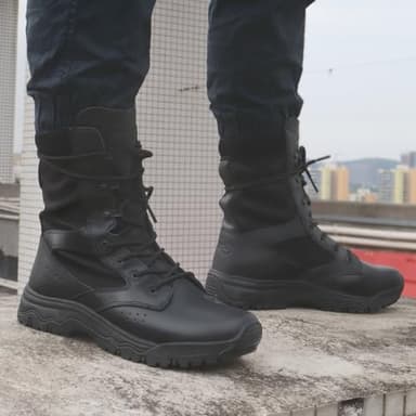 Men's Tactical Boots For Men Lightweight Black Military Boots Army Combat Hunting Jungle Hiking Work Boots Size 7 - Image 7