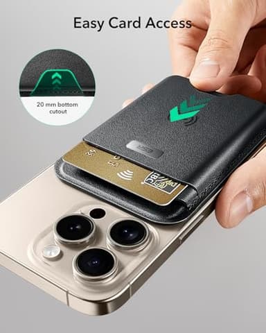 ESR for MagSafe Wallet with Find My Functionality, 5 Cards Holder, RFID-Blocking, Strong Magnetic Wallet for iPhone, for iPhone 17/16/15/14/13/12 Series, Not for 13/12 Mini, Black - Image 6