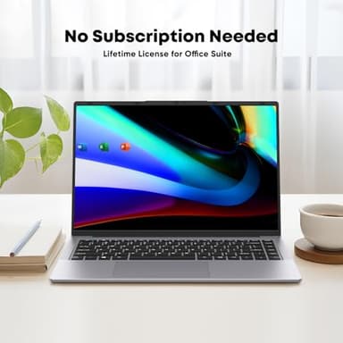 AE86 i5 Laptop PC丨24GB RAM 512GB SSD丨1920x1200 100% sRGB Display丨HDMI丨USB A x 3丨Dual Band WiFi BT5.0丨Long Lasting Battery丨Office 2024丨Win 11 Pro Notebook Computer for Business Student, Silver - Image 8