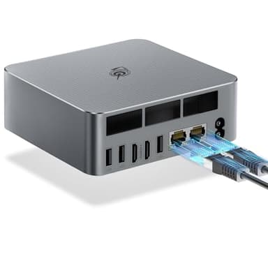 Beelink EQR5 Mini PC,AMD Ryzen 7 5825U Processor(8C/16T,up to 4.5GHz),16GB DDR4 RAM 500GB NVMe PCIE3.0x4 SSD,Mini Computer Support 4K Dual Screen Display/WiFi 6/BT5.2/Dual LAN/USB 3.0 - Image 1