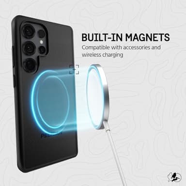 Pelican Protector Samsung Galaxy S25 Ultra Case [Magnetic and Wireless Charging] Rugged Phone Cover w/ 16ft Military-Grade Drop Protection - Heavy Duty Case for Samsung Galaxy S25 Ultra 6.9" - Black - Image 4