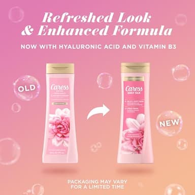 Caress Body Wash for Women, Daily Silk White Peach & Orange Blossom, Shower Gel Body Wash Moisturizing for Noticeably Silky, Soft Skin, 20 fl oz, 4 Pack - Image 3