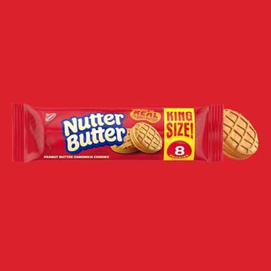 NUTTER BUTTER Peanut Butter Sandwich Cookies, King Size, 10-3.5 oz Snack Packs - Image 3