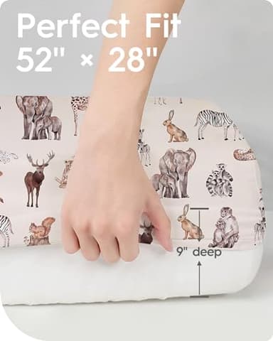 Premium Fitted Baby Boy Crib Sheets for Standard Crib Mattress - Ultra-Soft Jersey Knit Crib Mattress Sheet, Safe and Snug, Durable, Stylish Crib Sheet, 28''x52''x9'' Extra Deep Pocket - Image 6