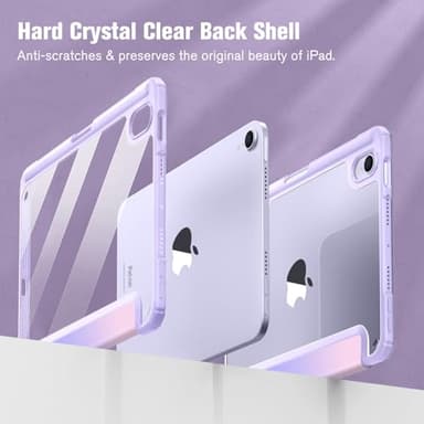Fintie Hybrid Slim Case for iPad Mini 7 (A17 Pro, 7th Generation) 2024 / iPad Mini 6 (6th Gen) 8.3 Inch, [Built-in Pencil Holder] Shockproof Cover Clear Transparent Back Shell, Fantasy Ombre - Image 5