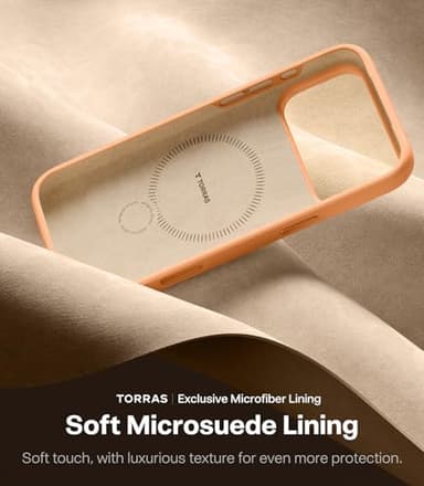 TORRAS Q3 Silicone 360 Spin for iPhone 17 Pro Case with Stand, Fit for MagSafe, Magnetic Ring Kickstand with Camera Control, Liquid Silicone Rubber Soft Phone Case for iPhone 17 Pro 6.3'', Orange - Image 7