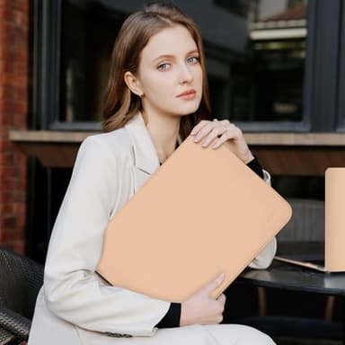 MOSISO Laptop Case 13.3 inch, 13-13.3 inch Laptop Sleeve Bag Compatible with MacBook Air/Pro 13/Pro 14 M5 M4 M3 M2 M1, HP Dell ASUS Lenovo, Neoprene Computer Sleeve Bag with Small Case, Peach Fuzz - Image 5